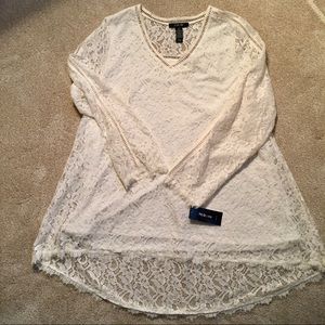 NWT Style & Co Lace Tunic